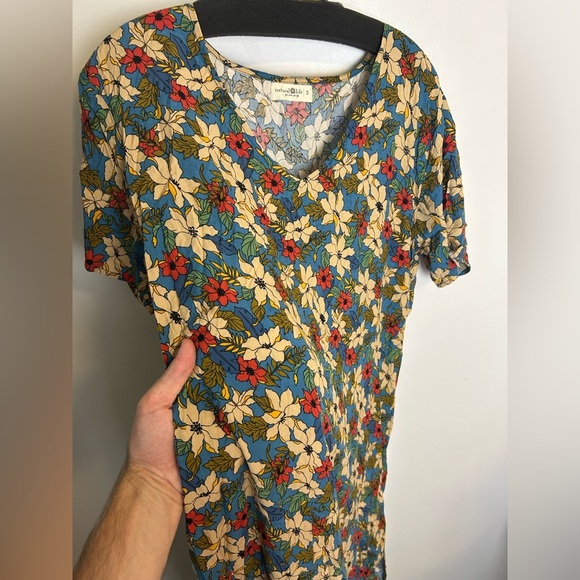 Natural Life Floral Ditsy Floral Boho Relaxed Midi Dress Lightweight Size S - Picture 2 of 11